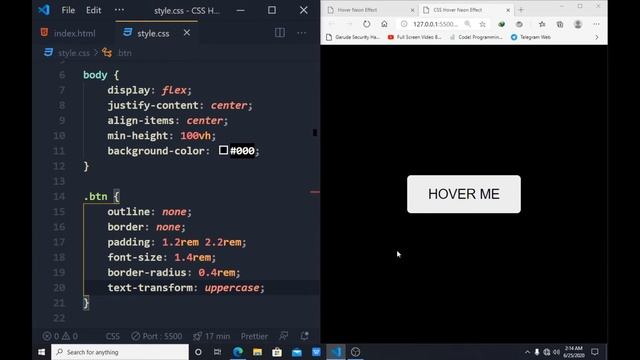 CSS HOVER NEON EFFECT INDONESIA смотреть онлайн
