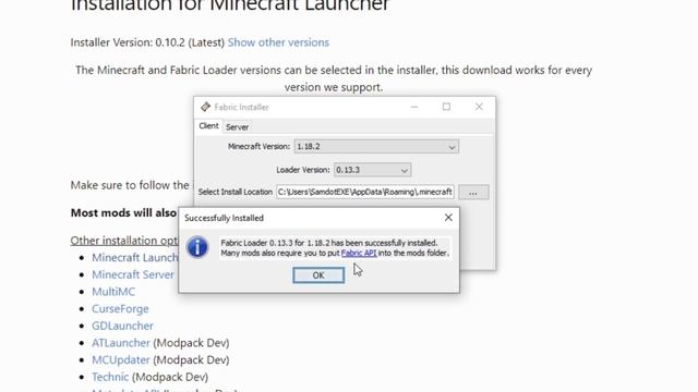 How To Quickly Install Fabric And Fabric API 1.18.2 || EASY PROCESS