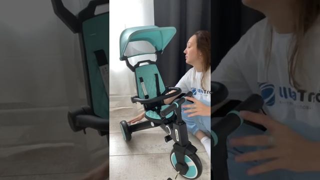Детский трёхколёсный велосипед-трансформер Xiaomi Bebehoo Multifunctional Children’s Tricycle Blue смотреть онлайн