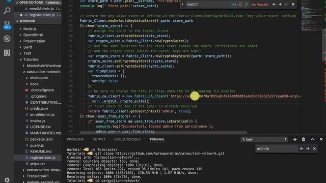 Setting up Hyperledger Fabric Node app + IBM Blockchain Service Hello World (Part 1) смотреть онлайн