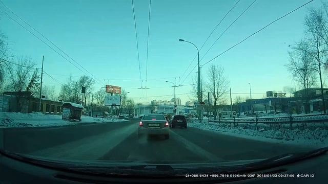 Автомобильный видеорегистратор Koonlung K1S, модель A7LA70. День, передняя камера. смотреть онлайн