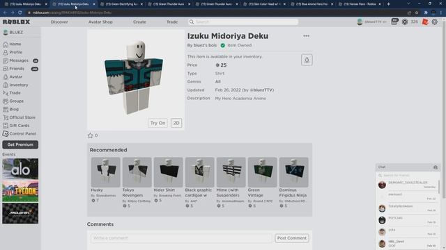 IZUKU MIDORIYA DEKU ANIME AVATAR ROBLOX смотреть онлайн