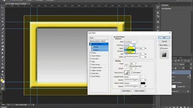 Photoshop Basic Tutorial Golden frame making ।। frame and border create। rs creative смотреть онлайн