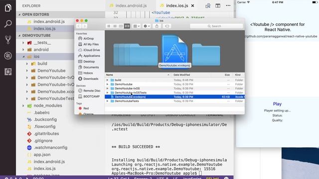 React Native: Play youtube video with react-native-youtube. Part 2: iOS смотреть онлайн
