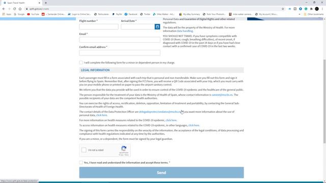 The Spanish Health Form For Travelling To Spain - Aug 2020