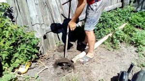 самодельный бур для установки столбов