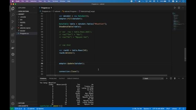 CS39 - (ADO.NET 3) Sử dụng DataAdapter, DataSet, DataTable và SQL Server, lập trình C# .NET смотреть онлайн