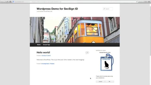 How to log-in to WordPress with the SecSign ID смотреть онлайн