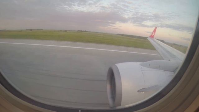 Take off from Kazan airport, Turkish airlines, Boeing 737-800 смотреть онлайн