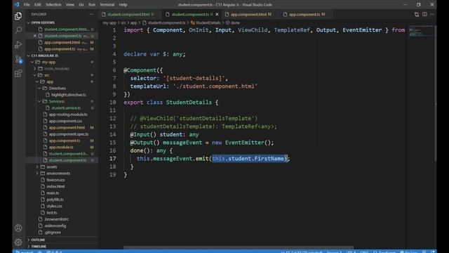 Angular @Output Decorator With Examples смотреть онлайн