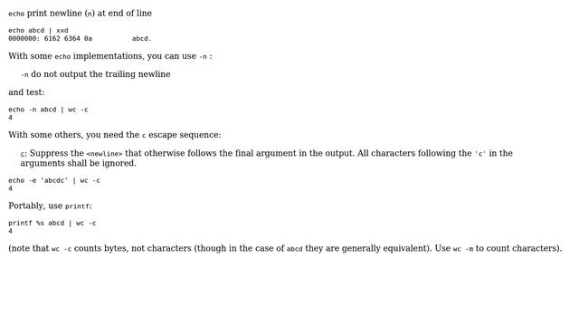 Unix & Linux: Why does "wc -c" print a value of one more with echo? (3 Solutions!!) смотреть онлайн