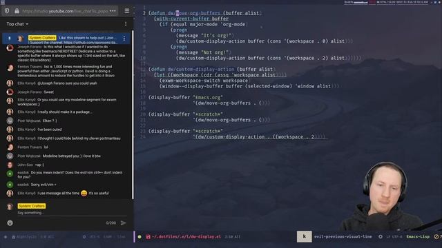System Crafters Live! - Is Lisp a dead language? • Emacs Lisp Hacking • Q&A смотреть онлайн