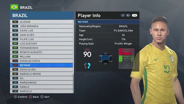 PES 2017 BRAZIL PLAYER FACES !! смотреть онлайн