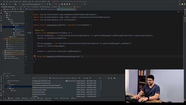 CAPTURANDO EXCEÇÕES DURANTE O CONSUMO DE MENSAGENS DO RABBITMQ COM JAVA E SPRING BOOT смотреть онлайн