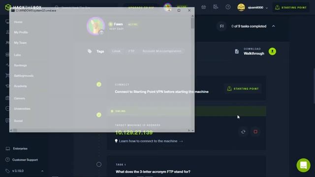 #2 Fawn - Starting Point - Hack The Box || Complete detailed Walkthrough смотреть онлайн