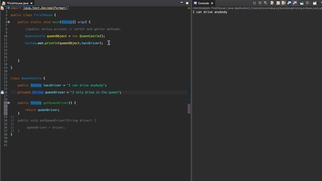 Java: lesson 21 public vs private, getter setter смотреть онлайн