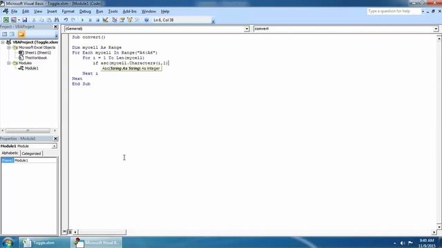 Convert To Toggle Case Using Excel Vba In MicroSoft Office Excel 2007 in Tamil смотреть онлайн