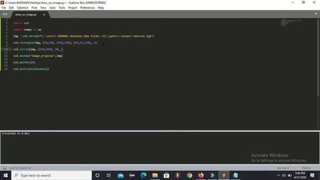 Python Tutorial - Draw shapes and Put text on an image using OpenCV in under 9 Minutes смотреть онлайн
