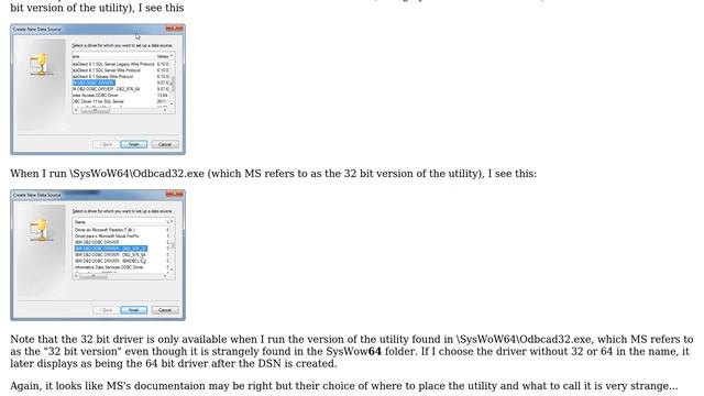 32 vs. 64-bit ODBC Administor Utilities смотреть онлайн