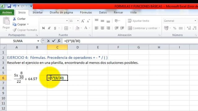 Excel 2010 Básico: Ejercicio 4 - Precedencia de Operadores смотреть онлайн