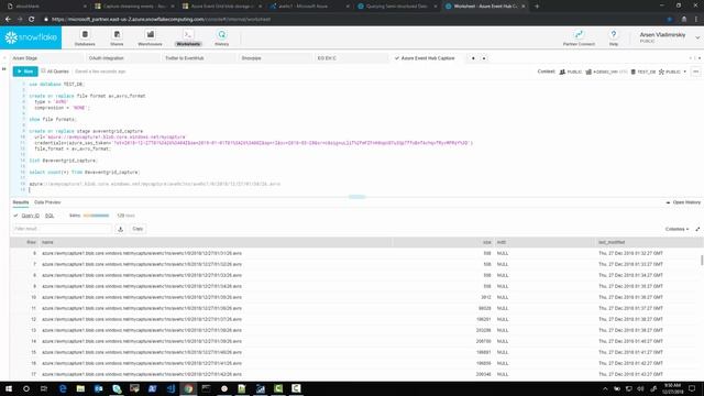 Snowflake Querying Azure Event Hub Capture Avro Files смотреть онлайн
