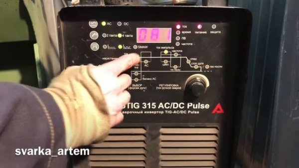 EVOSPARK TIG 315 AC/DC Pulse Настройка аппарата, сварка медь, латунь, нержавейка и др.