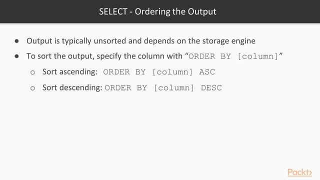 MySQL 8 Recipes : Learning SQL: Querying Data | packtpub.com смотреть онлайн