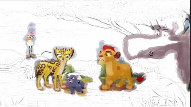 The Lion Guard - La Guardia del León - Хранитель Лев - Black and Colours Art Paint Episode 2 смотреть онлайн