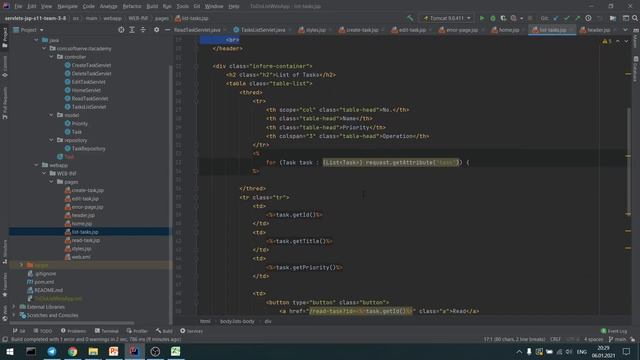 Practice task. Java EE, Servlets смотреть онлайн