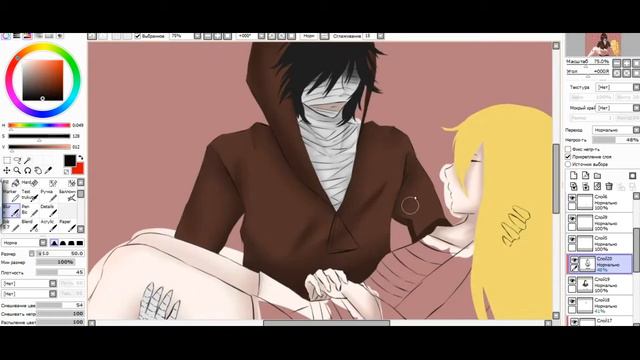 Anime|speedpaint|Satsuriku no Tenshi|Zack and Rey|Ангел Кровопролития|Эп.4| смотреть онлайн