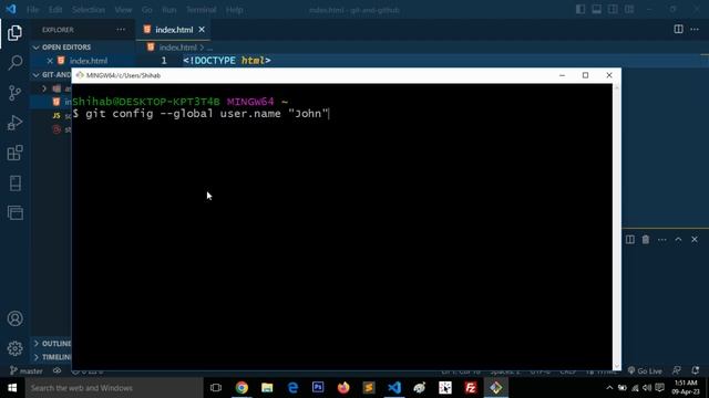 First time configuration of your Git command line (terminal) смотреть онлайн