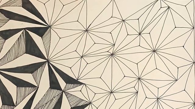 3Д иллюзия линиями . Легкий рисунок . Easy drawing. 3D Illusion. смотреть онлайн