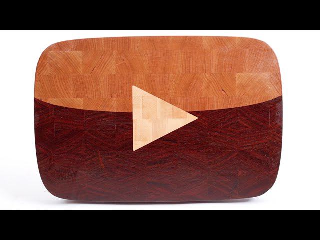Making "YouTube Play Button" end grain cutting board смотреть онлайн