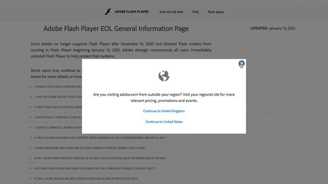 What happens when you try to update Adobe Flash End of License смотреть онлайн