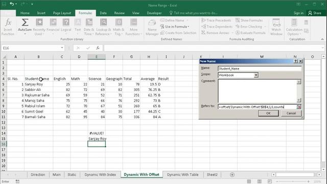 #105-Excel Tutorial: Excel Name Range | Dynamic Name Range With Offset Function смотреть онлайн
