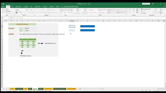 Excel'de işe yarayan, analitik gösteren Fonksiyonlar - 1 | Excel Fonksiyonları | Excel Dersleri смотреть онлайн