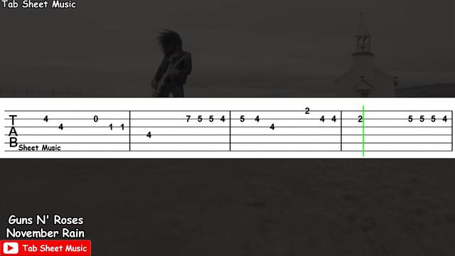 Guns N' Roses - November Rain Guitar Tutorial смотреть онлайн