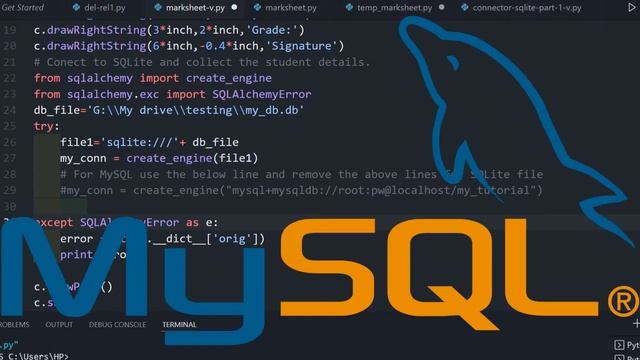 Generate PDF Mark sheet of students using data from SQLite or MySQL table using Python Reportlab смотреть онлайн