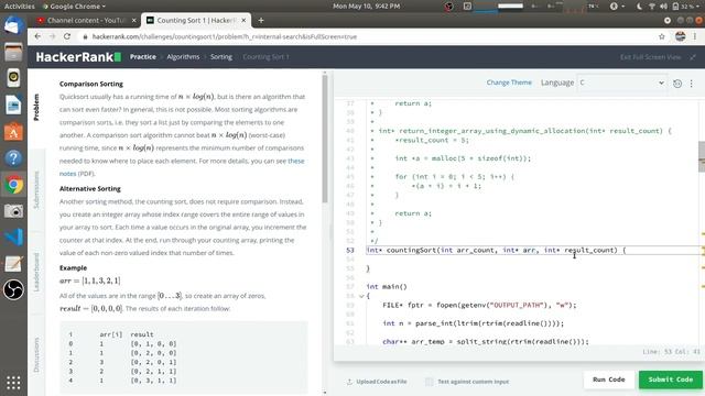 Counting Sort 1 | HackerRank Solution in C Programming смотреть онлайн
