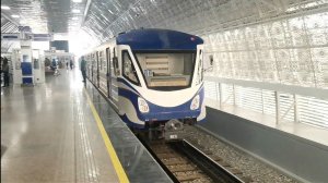 Час-пик в метро Ташкента. Сергелийско-Чиланзарская линия. 81-717/714"Сапсан".Буюк Ипак Йули -Кипчак.