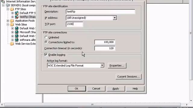 Change TCP listening port on an FTP site in Windows IIS смотреть онлайн