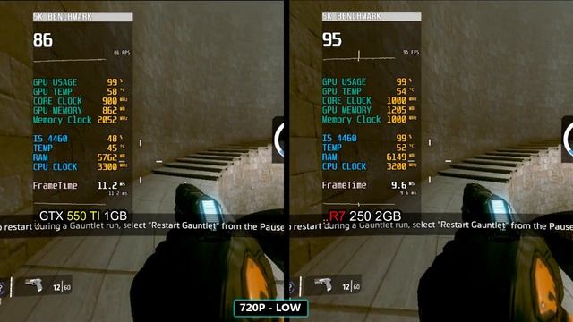 GTX 550 ti vs R7 250 | 10 Games Tested | Which Is Best ? смотреть онлайн