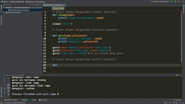 Belajar Python #11 - Function & Arguments смотреть онлайн