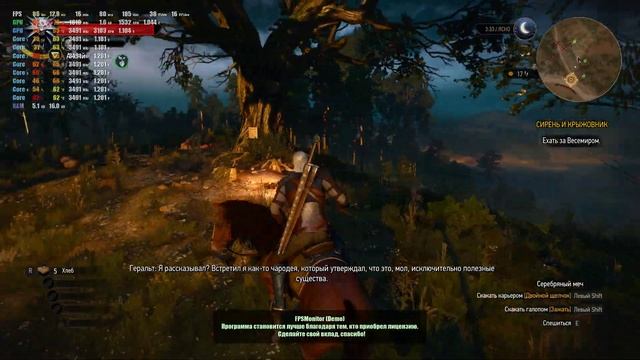 The Witcher 3 Intel Xeon e3 1230v2 vs GTX 1070 смотреть онлайн