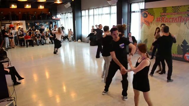 ХАСТЛ, Пурга 2018, ProAm Beginner партнерши, 14 финала, заход 3 танец 1 смотреть онлайн
