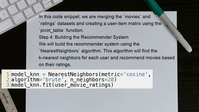 How to build a basic user-based collaborative filtering recommender system using Python and scikit- смотреть онлайн