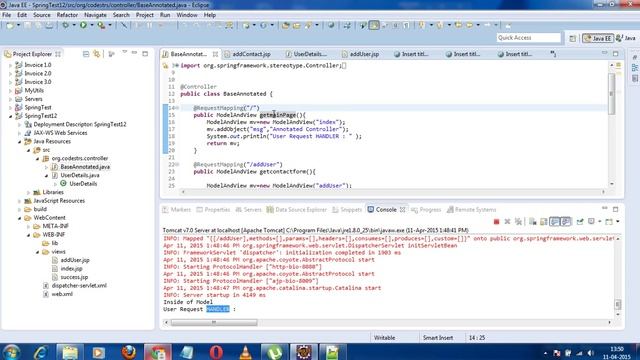 Spring MVC Tuorials -7 Using @Model Attribute Annotation смотреть онлайн