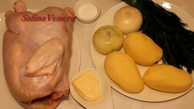 ТАТАРСКИЙ СУП. Куриный суп с домашней лапшой. На второе курица с картошкой. смотреть онлайн
