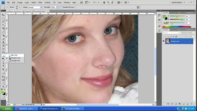TELUGU PHOTOSHOP TUTORIAL - 26 BLUR - SHARPEN - SMUDGE TOOLS смотреть онлайн