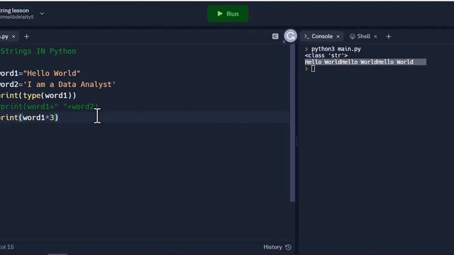 النصوص فى البايثون الجزء الاول (Strings in Python part1) смотреть онлайн